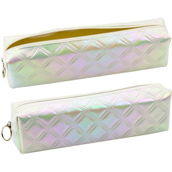 Tolltartó Iskolai Szervező dombornyomott Mintás gyöngyház Fehér 21x6cm  21616