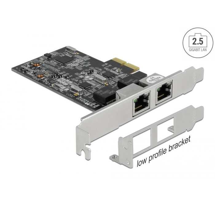 Delock PCI Express x2 kártya - 2 x 2,5 Gigabit LAN (89530) (D89530)