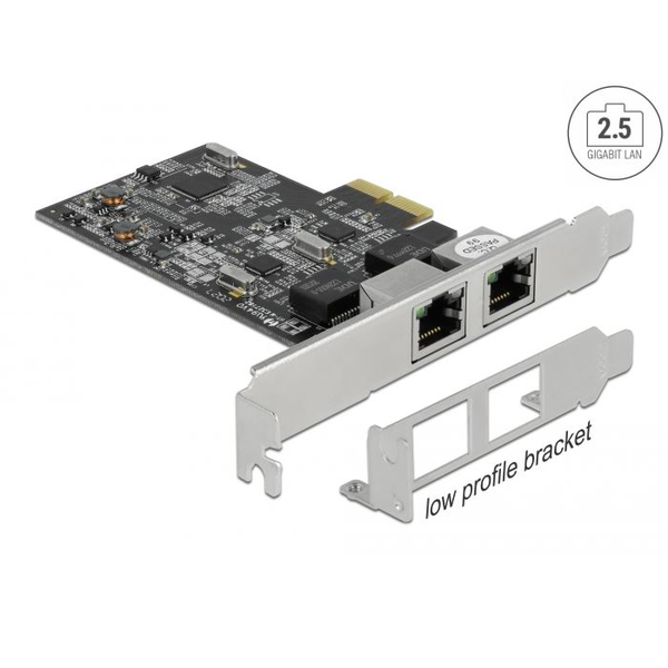 Delock PCI Express x2 kártya - 2 x 2,5 Gigabit LAN (89530)