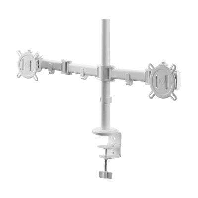 One For All Smart Dual white Monitor asztali tartó 33 cm (13) - 81,3 cm (32) Fekete Állítható magasságú, Dönthető és forgatható, Csuklóval mozgatható (DM2220)