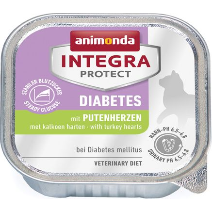 Animonda Integra Protect Diabetes Tálkás Eledel Macskáknak 100 gr - Pulykaszív