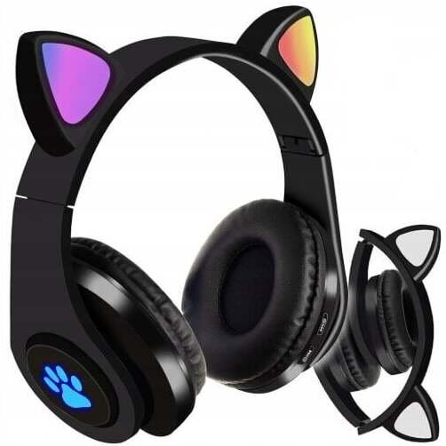 ExtraLink Kids Headphones Pro Black – кабелни слушалки с котешки уши