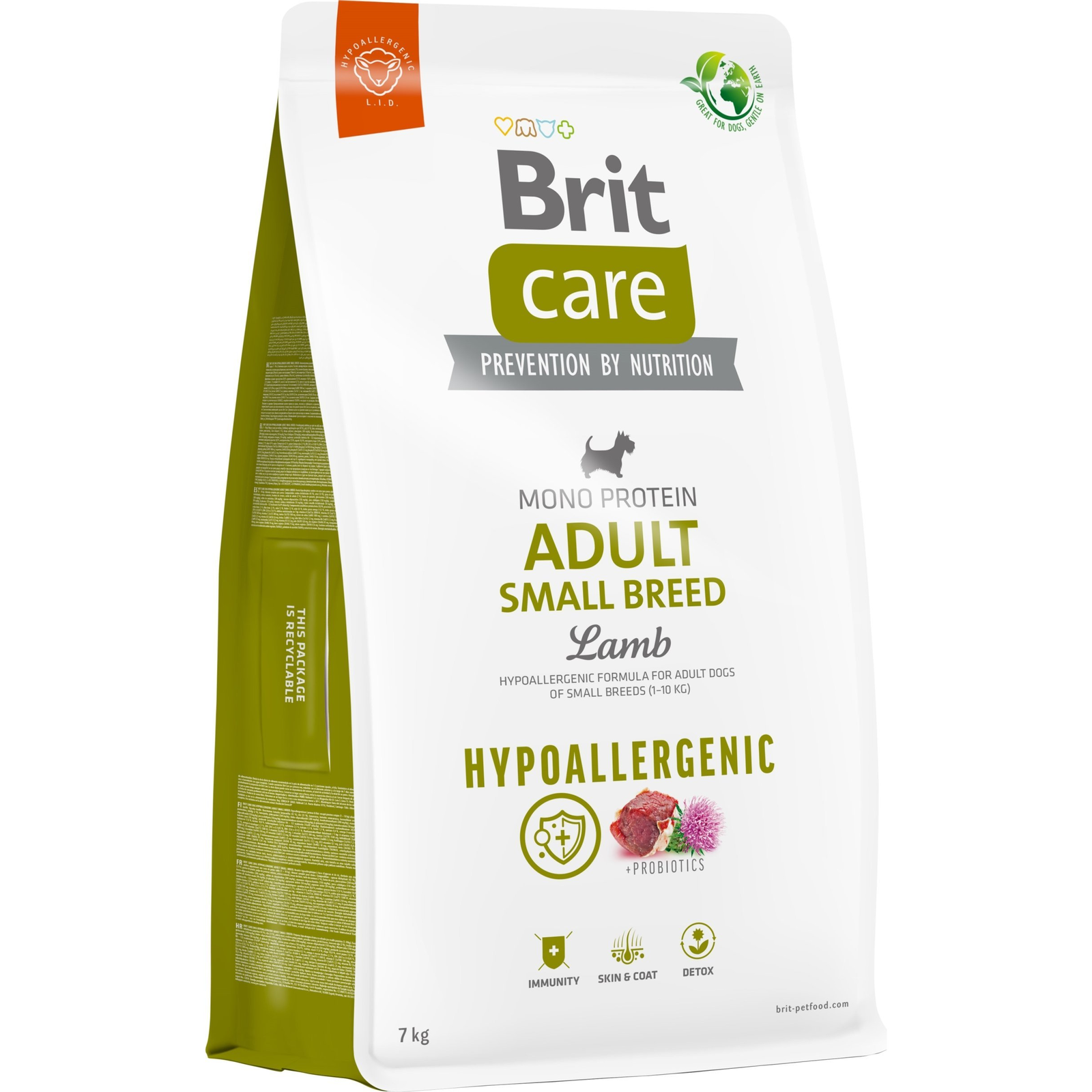 Brit Care Hypoallergenic Adult Small Breed 7 kg Lamb 172651 (DLPRITKAS0089)