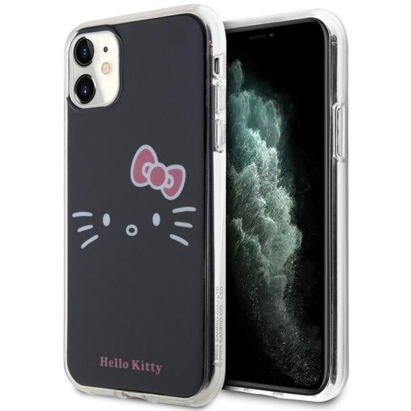 Hello Kitty IML Kitty Face iPhone 11 / XR telefon tok - Fekete (HKHCN61HKHLK)
