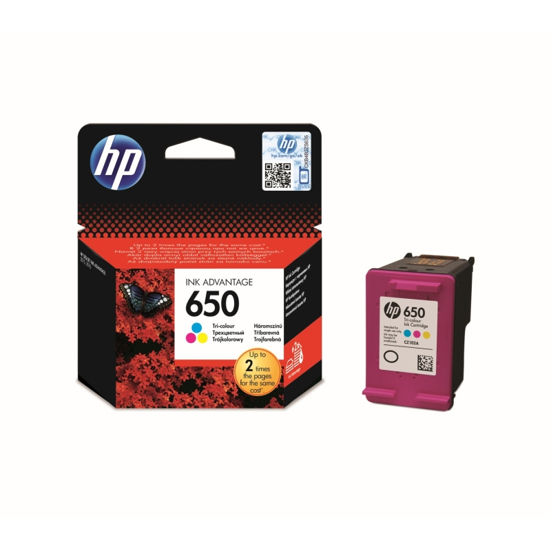 HP CZ102AE (650) Color tintapatron (CZ102AE)