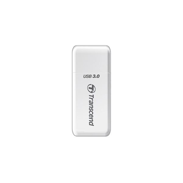 Четец на карти памет Transcend, RDF5, USB 3.0, 5.6x2.4 см, Бял
