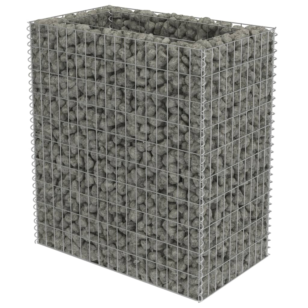 horganyzott acél gabion magaságyás 90 x 50 x 100 cm (143568)