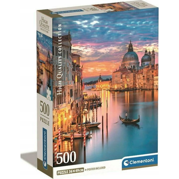 Clementoni High Quality Collection Lighting Venice Puslespil 500 stk Landskab