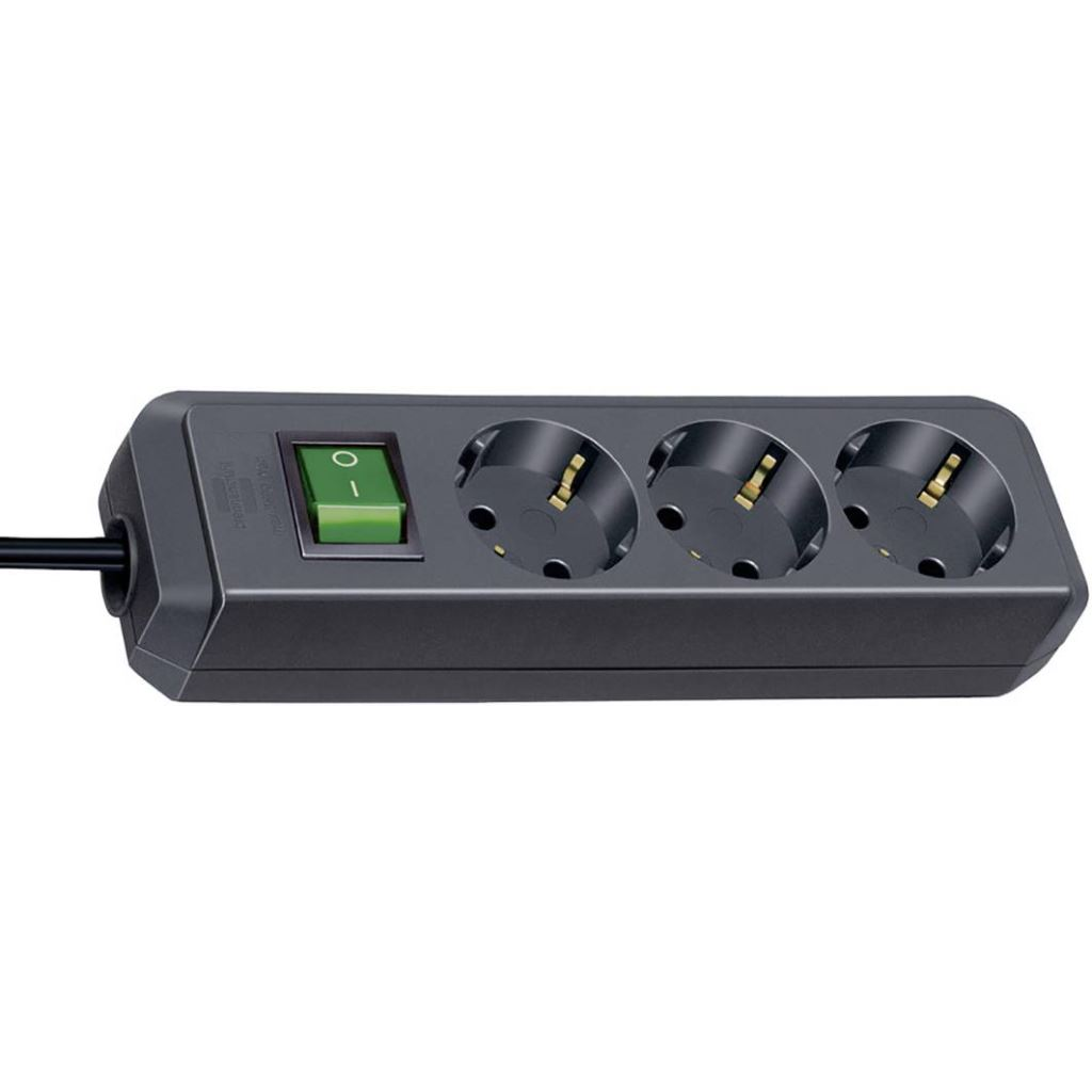 Brennenstuhl 1152300400 Hálózati elosztó Fekete Védőérintkezős 3m (b1152300400)