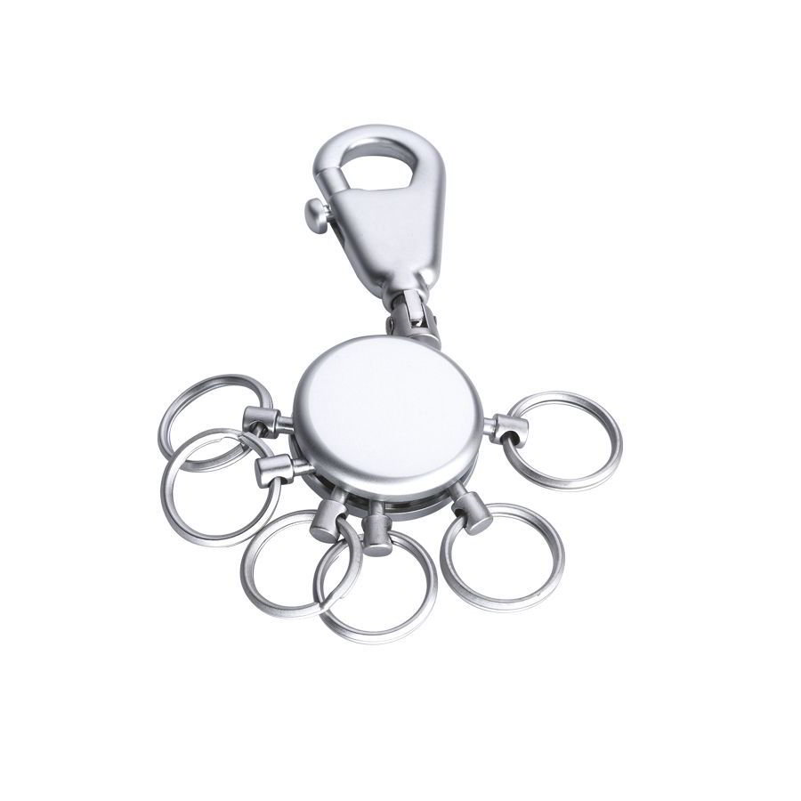 Troika Patent Kulcstartó 6 gyűrűvel - Ezüst (KYR60/MC)