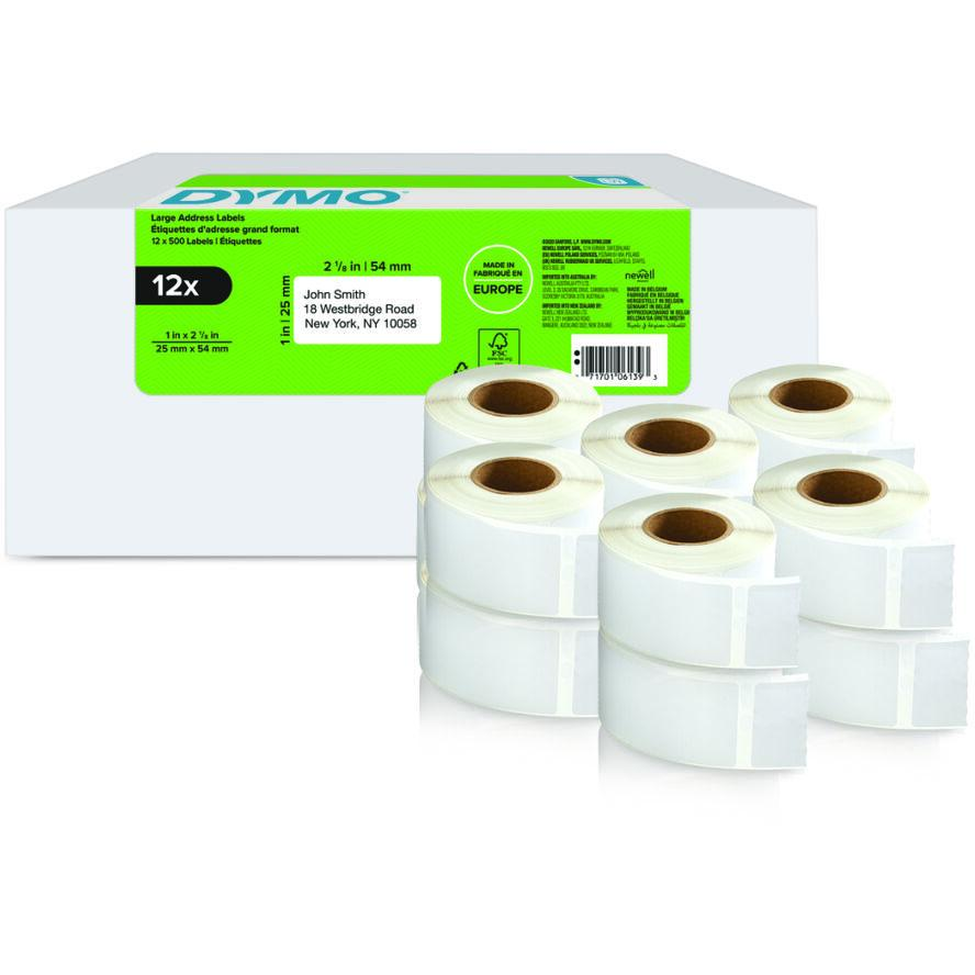 DYMO LW-Rücksendeetiketten Vorteilspack 25x54mm 12Rl 500St/R (2177563) (2177563)
