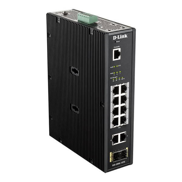 D-Link DIS-200G-12PS netwerk-switch Managed L2 Gigabit Ethernet (10/100/1000) Power over Ethernet (PoE) Zwart