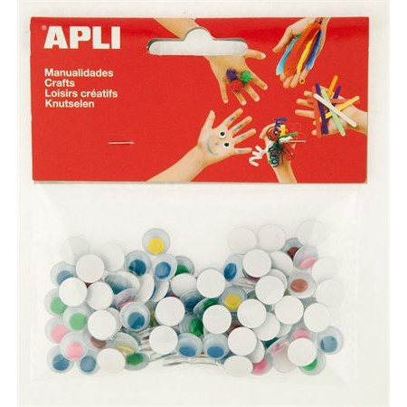 APLI "Creative" öntapadó mozgó szem kör vegyes színek (13266) (13266)