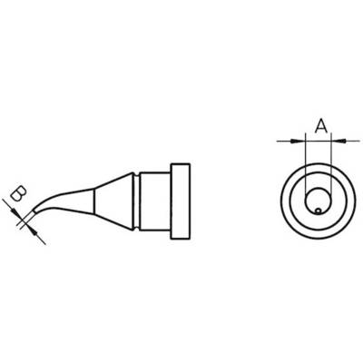 Weller LT pákahegy, forrasztóhegy LT-1X kerek formájú, hajlított, tompa hegy 0.4 mm (00544 425 99)