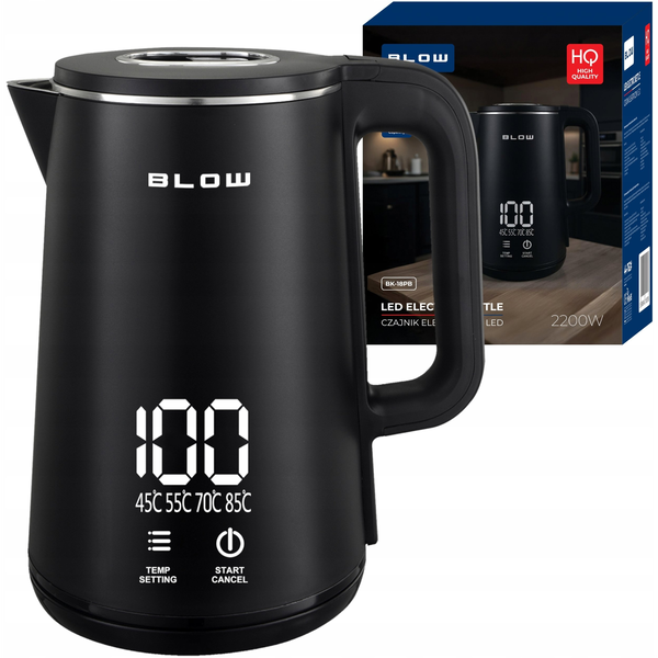 Blow BK-18PB електрическа кана 2200W с черен дисплей