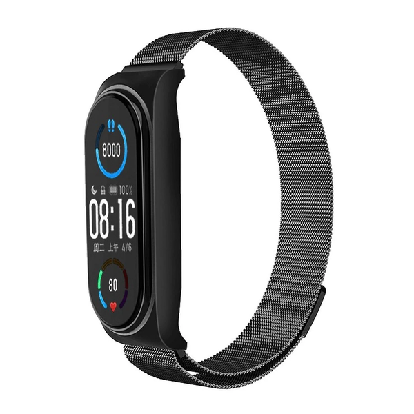 XIAOMI Mi Band 7 készülékhez Metal szíj fekete (01)