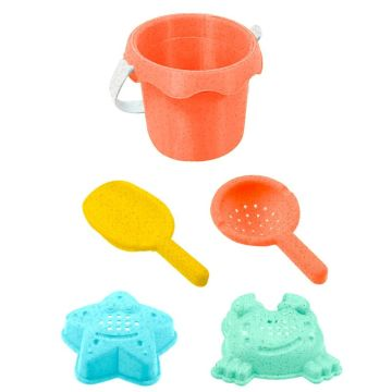 Mochtoys BIO homokozószett korall színű vödörrel (12615) (12615)