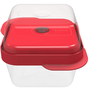 Tefal K2198314 кутия за хранителни продукти Червен, Прозрачен 2 броя