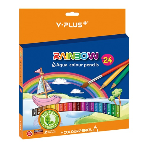 Y-Plus Színes ceruza + Rainbow akvarell hegyezővel 24 db-os klt. (DPC1302100000)