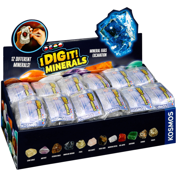 Kosmos I Dig It! Minerals & Fossils - Mini Excavation - Display (24 minis)