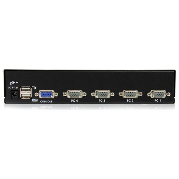 StarTech.com SV431DUSBU interruptor KVM Montaje en rack Negro