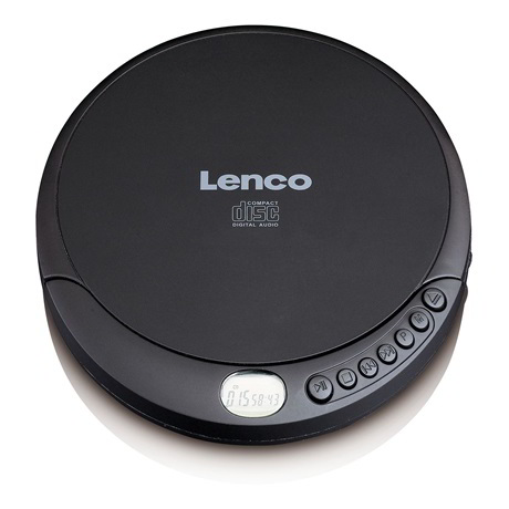 Lenco CD-010 Discman hordozható CD lejátszó - Fekete (CD-010)