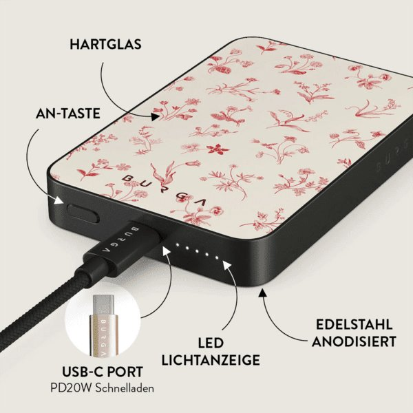 BURGA CB_20MS MagSafe Power Bank 5000mAh Prairie gunmetal