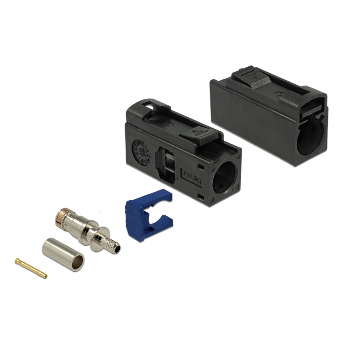 Delock FAKRA A 25 mm (hosszú) anya a krimpeléshez (89685) (89685)