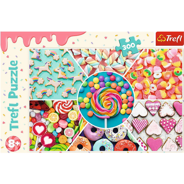 Trefl Édességek 300db-os Puzzle - Lányoknak és Fiúknak, 8 éves kortól