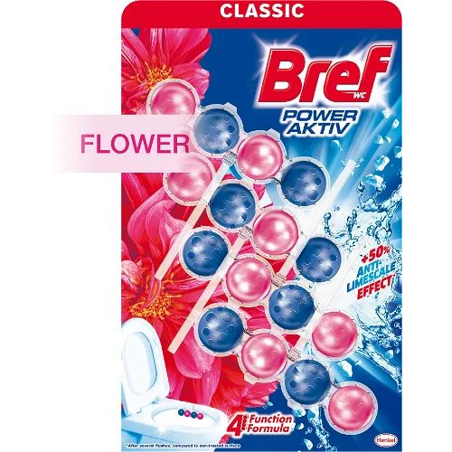Bref WC Power Aktiv Flower illatosító golyó 4x50g (9000101309041) (9000101309041)