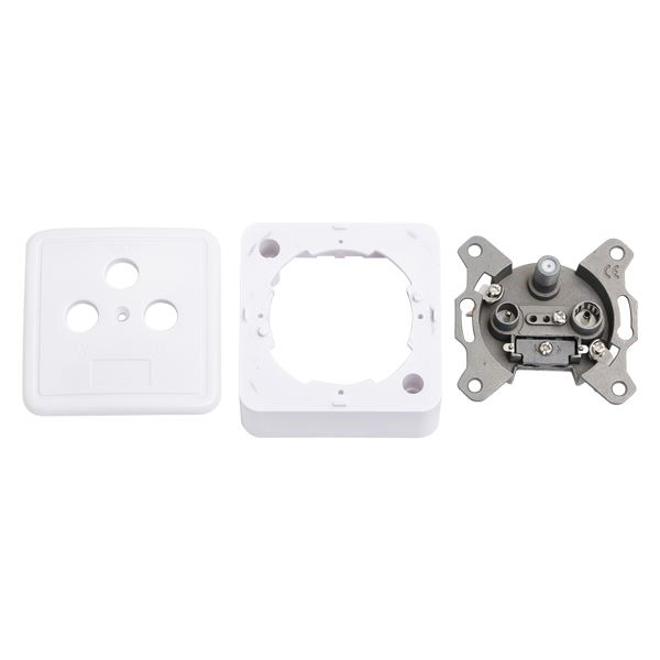 LogiLink CA1003 cassetta di scarico Tipo F Argento, Bianco