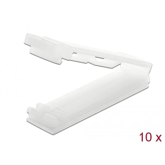 Delock öntapadós lapos kábeltartó 10db (60180) (DE60180)