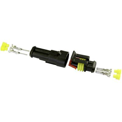 2 pólusú csatlakozókészlet, IP67 RM 6 mm, BAAS Superseal ES12 (ES12)