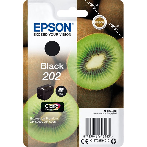 Epson Kiwi 202 cartușe cu cerneală 1 buc. Original Productivitate Standard Negru