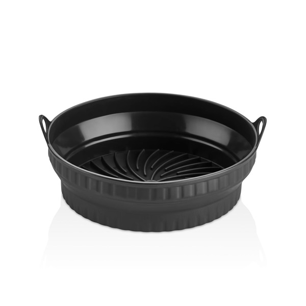 TOO összecsukható kerek szilikon forma forrólevegős sütőhöz (air fryer) 21cm átmérő, szürke, fekete vagy piros SL-3252 (SL-3252)