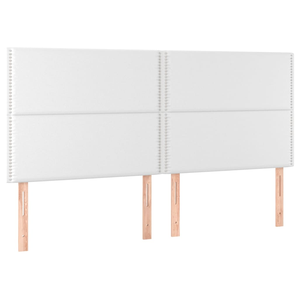 4 db fehér műbőr fejtámla 90x5x78/88 cm (3116295)
