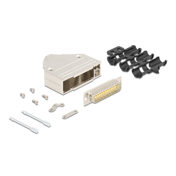 Delock D-Sub 25 tűs apa fém házzal (67134) (67134)