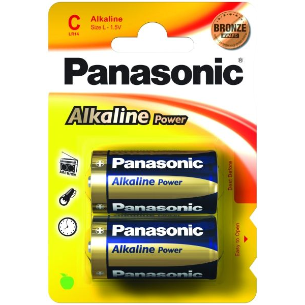 Panasonic 1.5V Alkáli C elem Alkaline Power (2db / csomag)  (LR14APB/2BP)