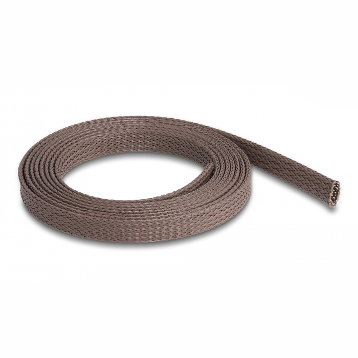 Delock rágcsálóbiztos fonott, nyújtható kábelharisnya 2m x 12mm barna (20898) (delock20898)