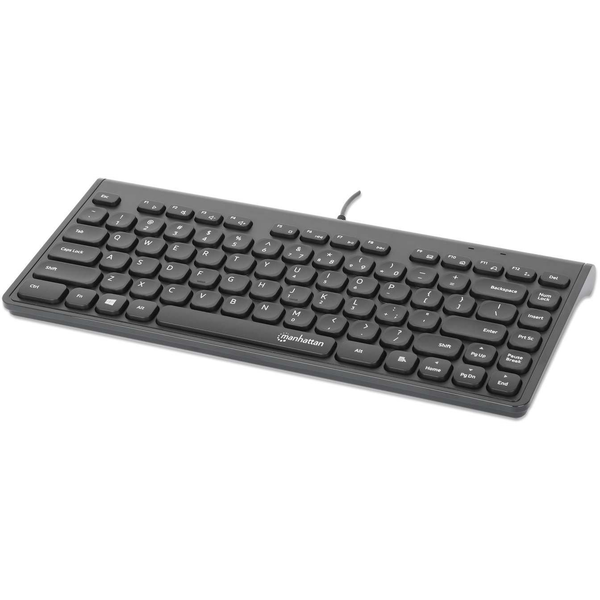 MANHATTAN Slim USB Mini-Tastatur 1.5m Kabel schwarz