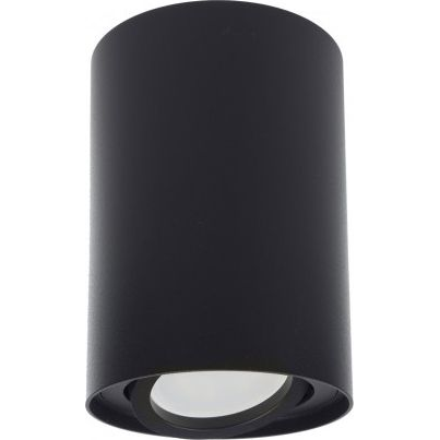 Lámpara De Techo Enchufe Gu10 Negro Redondo