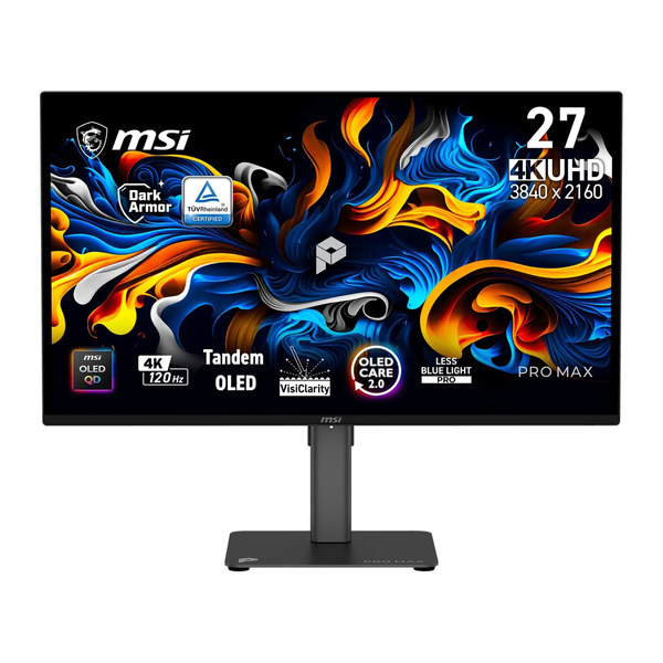 MSI Pro MAX 271UPX12G computerskærm 67,3 cm (26.5") 3840 x 2160 pixel UltraWide Full HD QD-OLED Sort