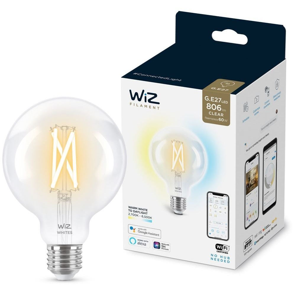 WiZ Tunable White 60 W E27 G95 Filament (929003018201)