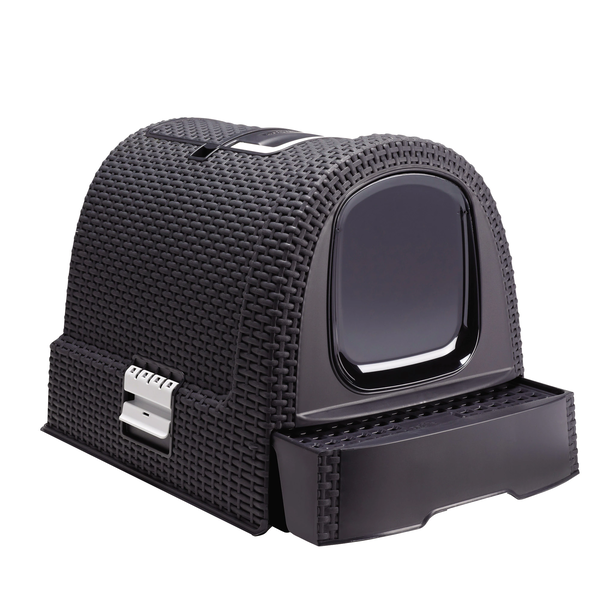 Котешка тоалетна Curver Pet Life, Закрита, 52x40x41, Сив антрацит