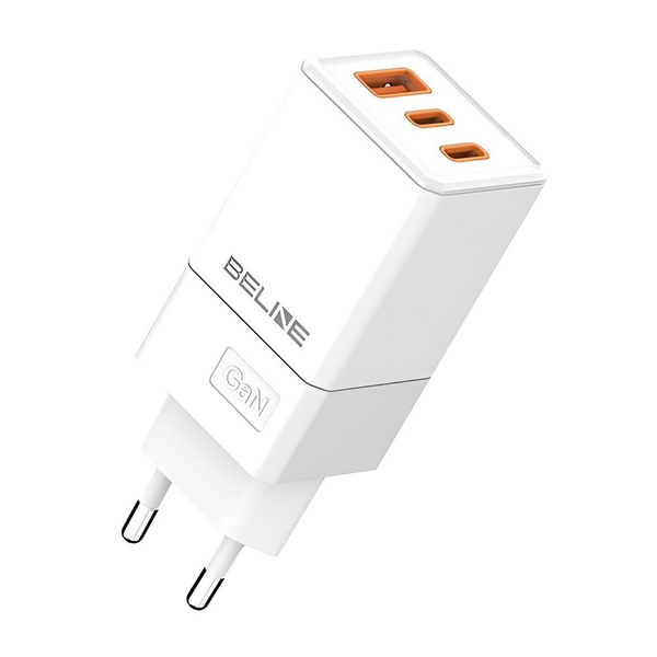 Beline Nabíj. siec. 2x USB-C + 1x USB 65W bílá/white (only head) PD 3.0 +