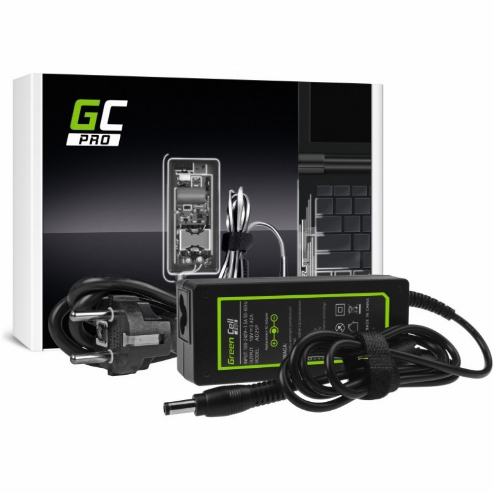 Power supply Green Cell PRO 19V 3.42A 65W for Asus laptop R510C R510L R556L X550C X550L Toshiba Satellite C650 L750 (AD25P)