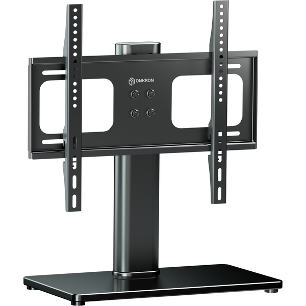 ONKRON Universal Height Adjustable Table Top TV Stand for 26 to 55-inch Flat Panel TVs Digital Panels 30 kg, Black