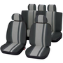 Autó üléshuzat készlet, 14 részes, szürke/fekete, Unitec