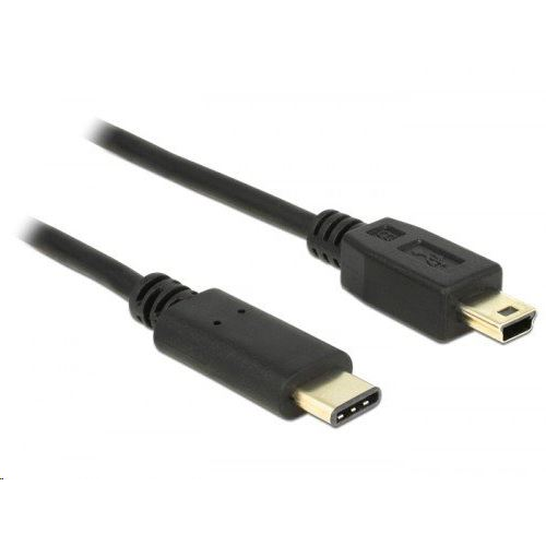 Delock 83336 USB Type-C 2.0 > USB 2.0 Mini-B kábel, 2 m fekete