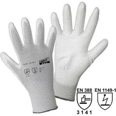 L+D worky ESD Nylon/Carbon-PU 1171-7 Nylon Munkakesztyű Méret (kesztyű): 7, S EN 388 , EN 1149-1 CAT II 1 pár (1171-7)